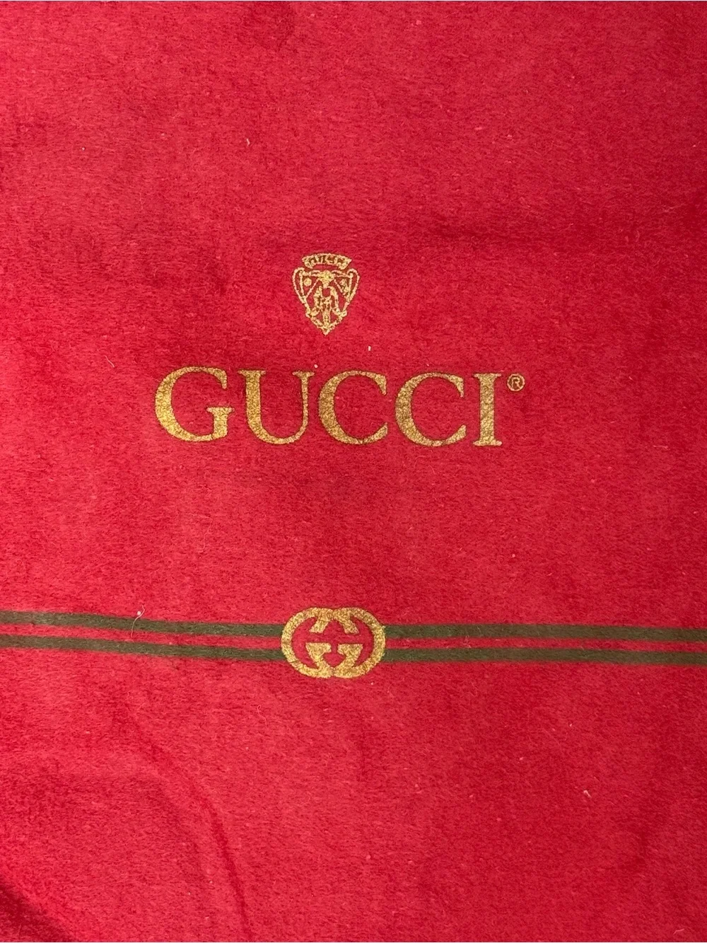 Lot of 2 Vintage Gucci Drawstring Shoe Dust Bags